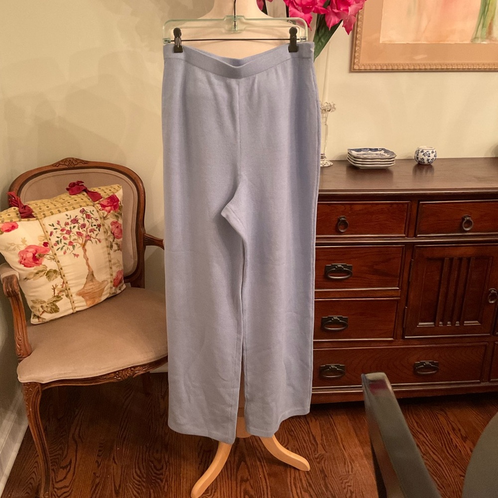 St. John Collection Santana Blue Wide Leg Pants